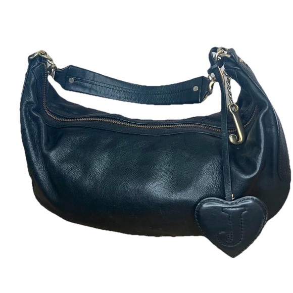 Vintage Juicy Couture Black Leather Shoulder Bag